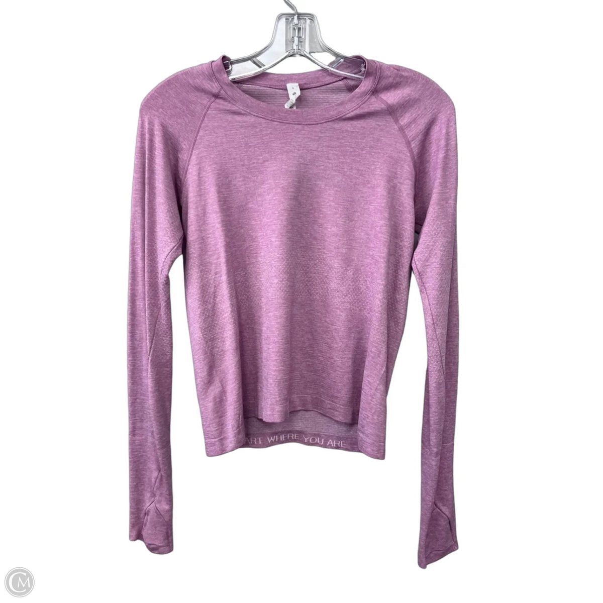 Athletic Top Long Sleeve Crewneck By Lululemon In Purple, Size: 6