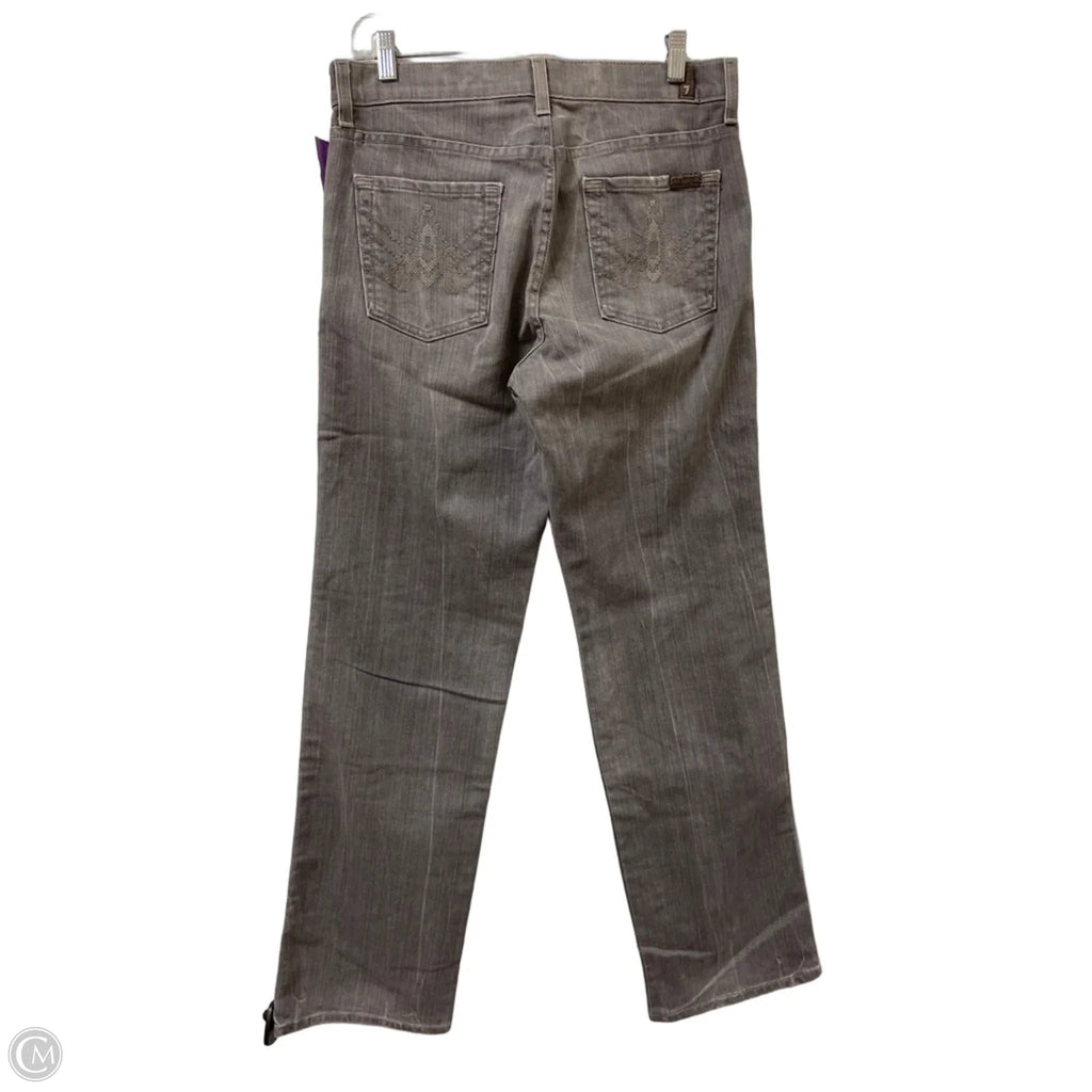 Jeans Boot Cut By 7 For All Mankind In Grey, Size: 10