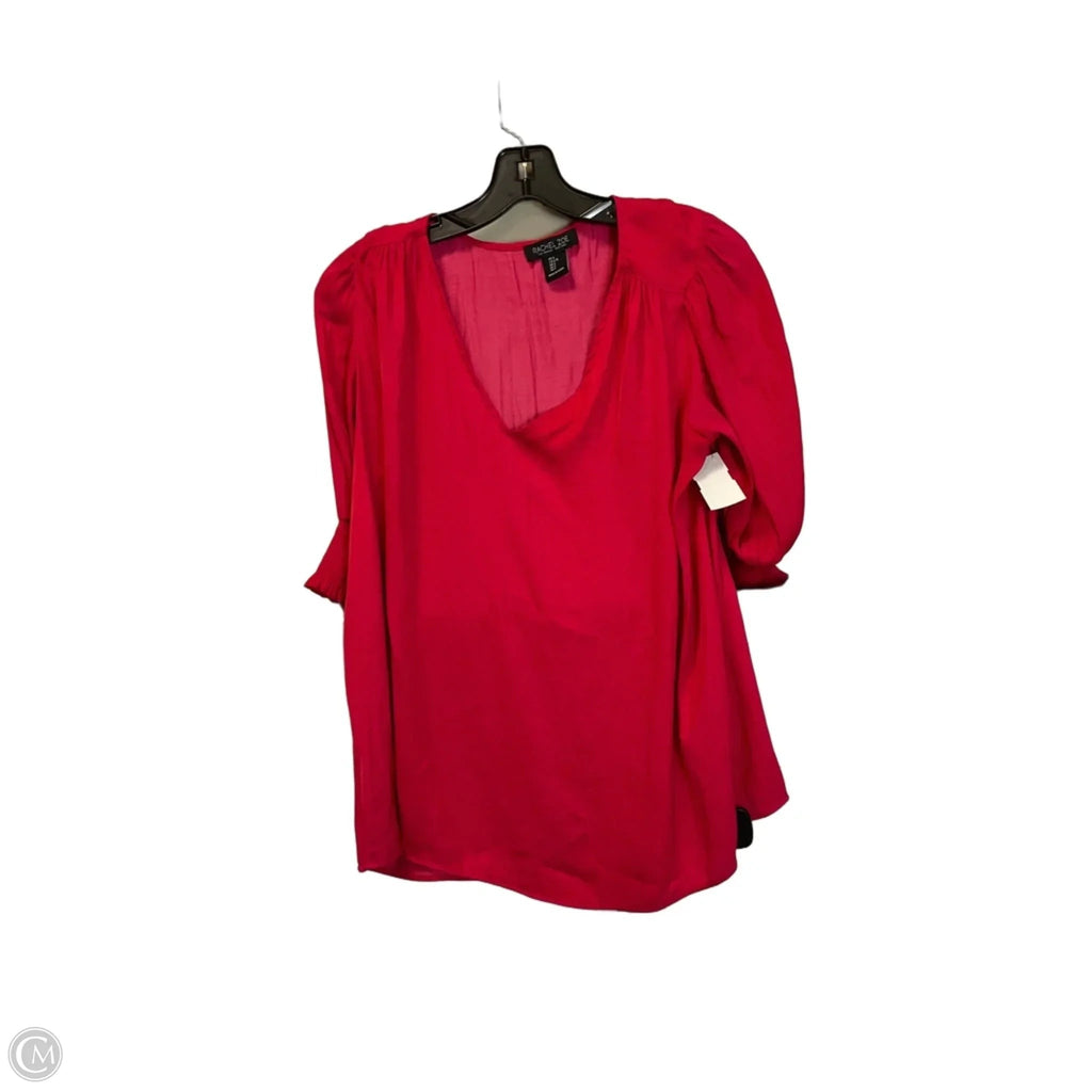 Top 3/4 Sleeve By Rachel Zoe In Red, Size: L