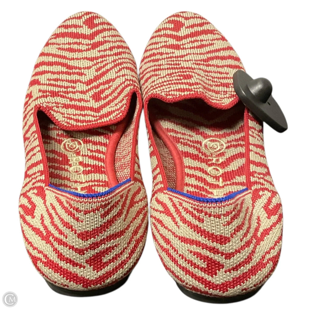 Shoes Flats By Rothys In Red & Tan, Size: 7