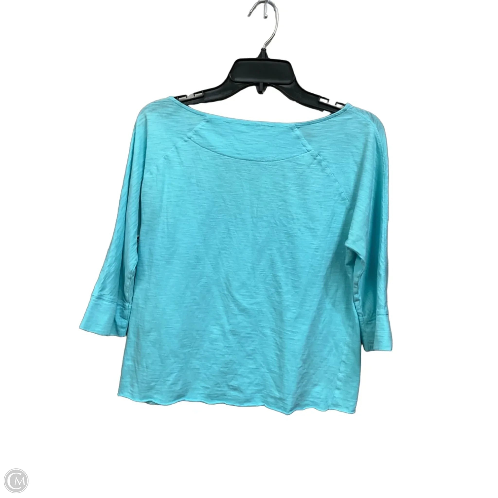 Top 3/4 Sleeve Designer By Lilly Pulitzer In Teal, Size: M