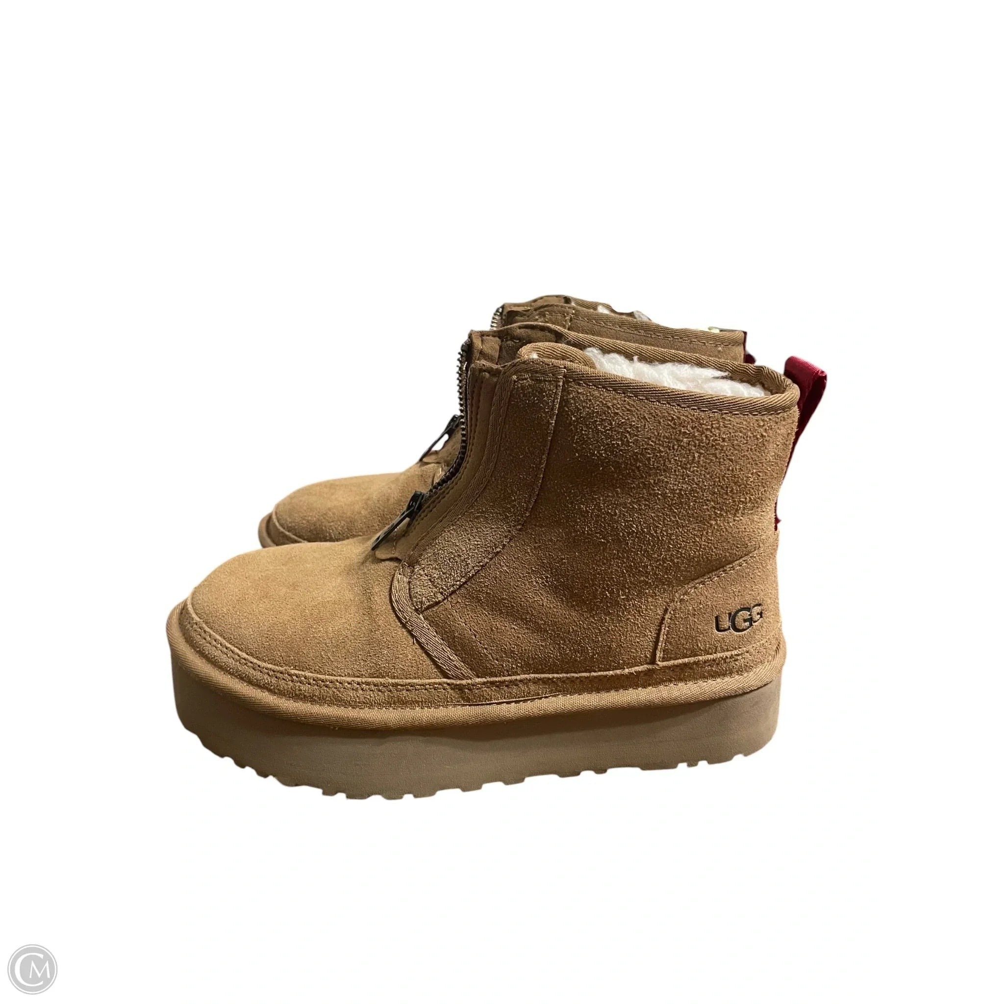 Boots Designer By Ugg In Brown, Size: 7