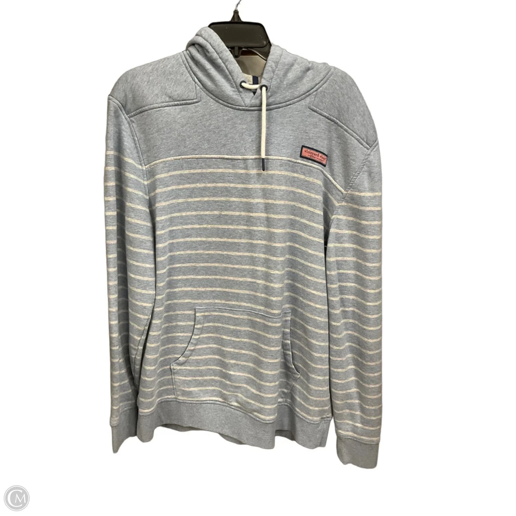 Sweatshirt Hoodie By Vineyard Vines In Striped Pattern, Size: L