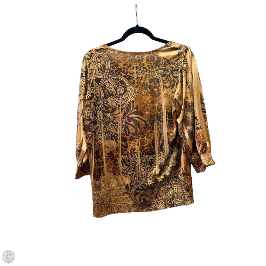 Blouse Long Sleeve By Christopher And Banks In Black, Size: M