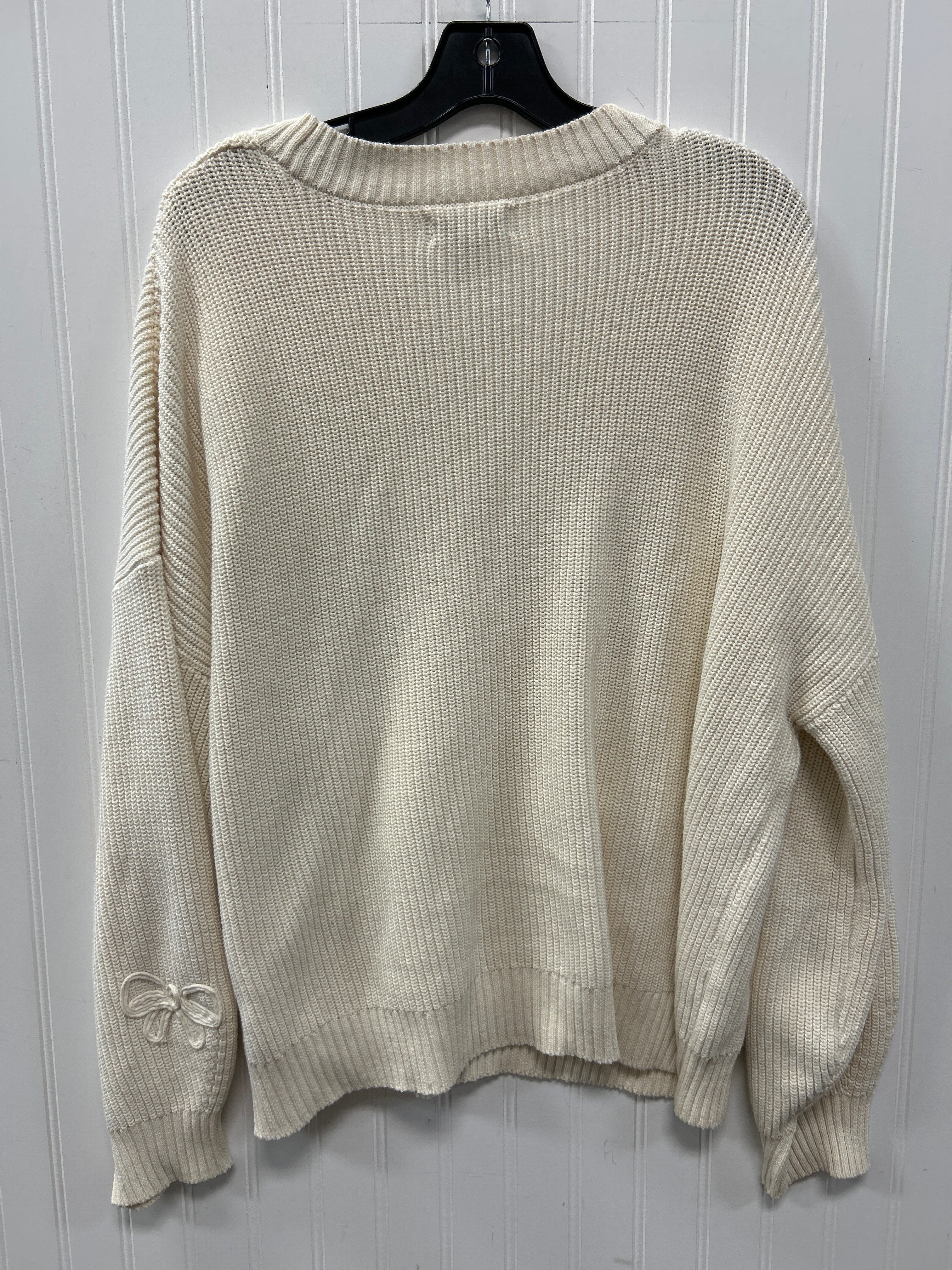 Sweater By Laura Ashley In Cream, Size:3X