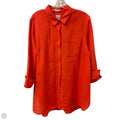 Blouse Long Sleeve By Chicos In Orange, Size: Xl