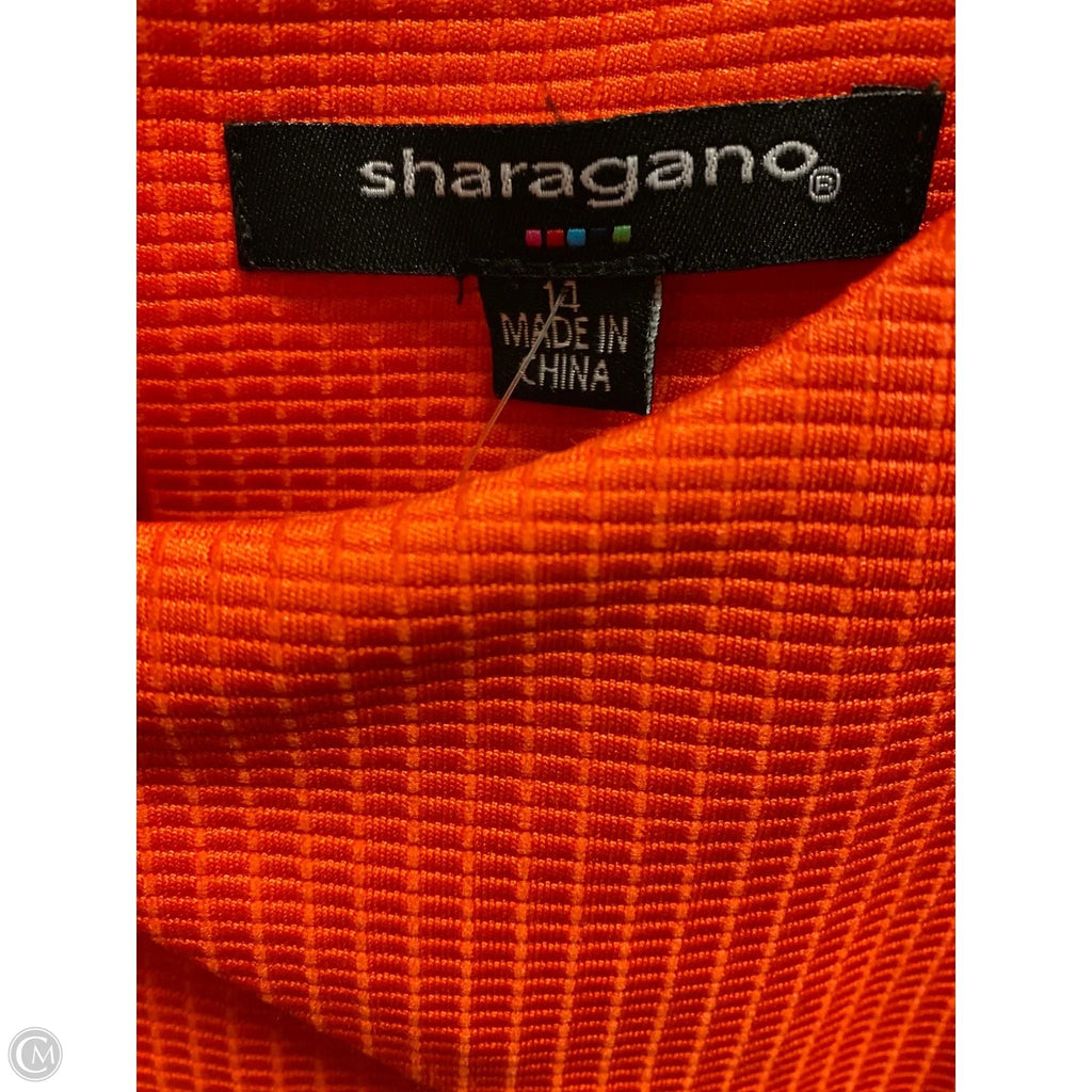 Dress Casual Midi By Sharagano In Orange, Size: L
