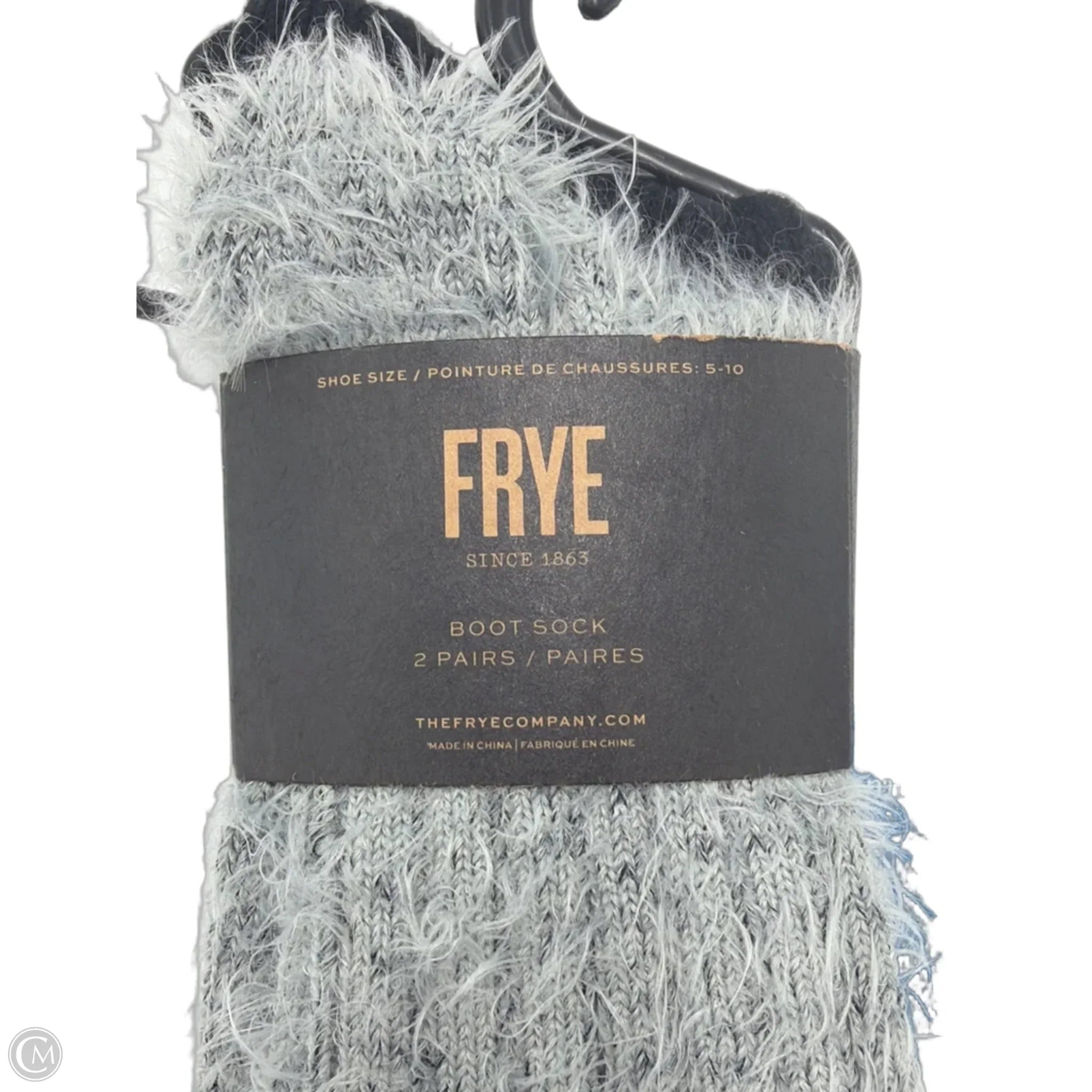 New! Socks Designer By Frye In Black & Grey