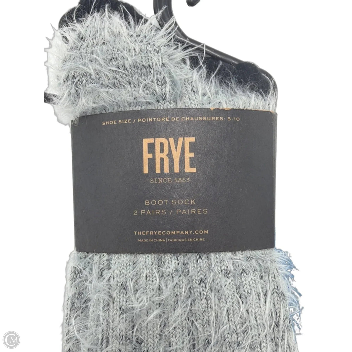 New! Socks Designer By Frye In Black & Grey