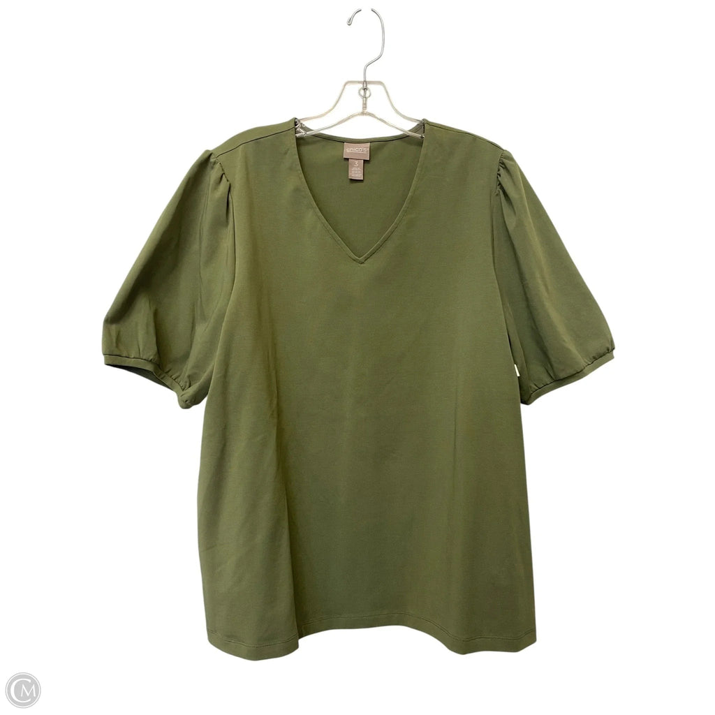 Top Short Sleeve By Chicos In Green, Size: Xl