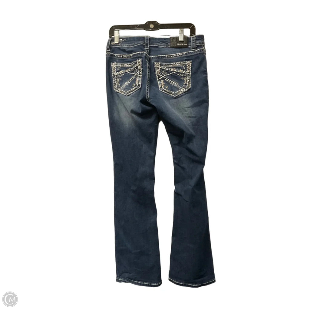 Jeans Boot Cut By Grace In Blue Denim, Size: 8