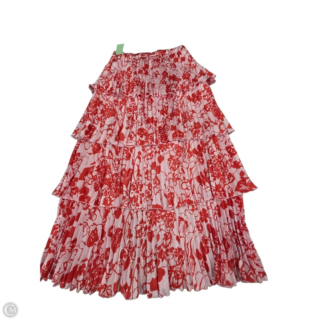 Skirt Maxi By Abercrombie And Fitch In Pink & Red, Size: S