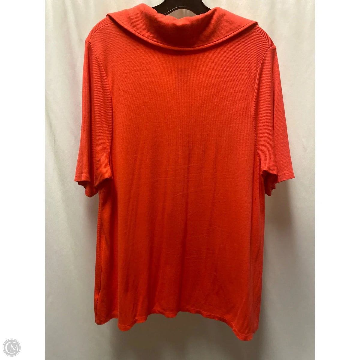 Top Short Sleeve By Ava & Viv In Coral, Size: 1x