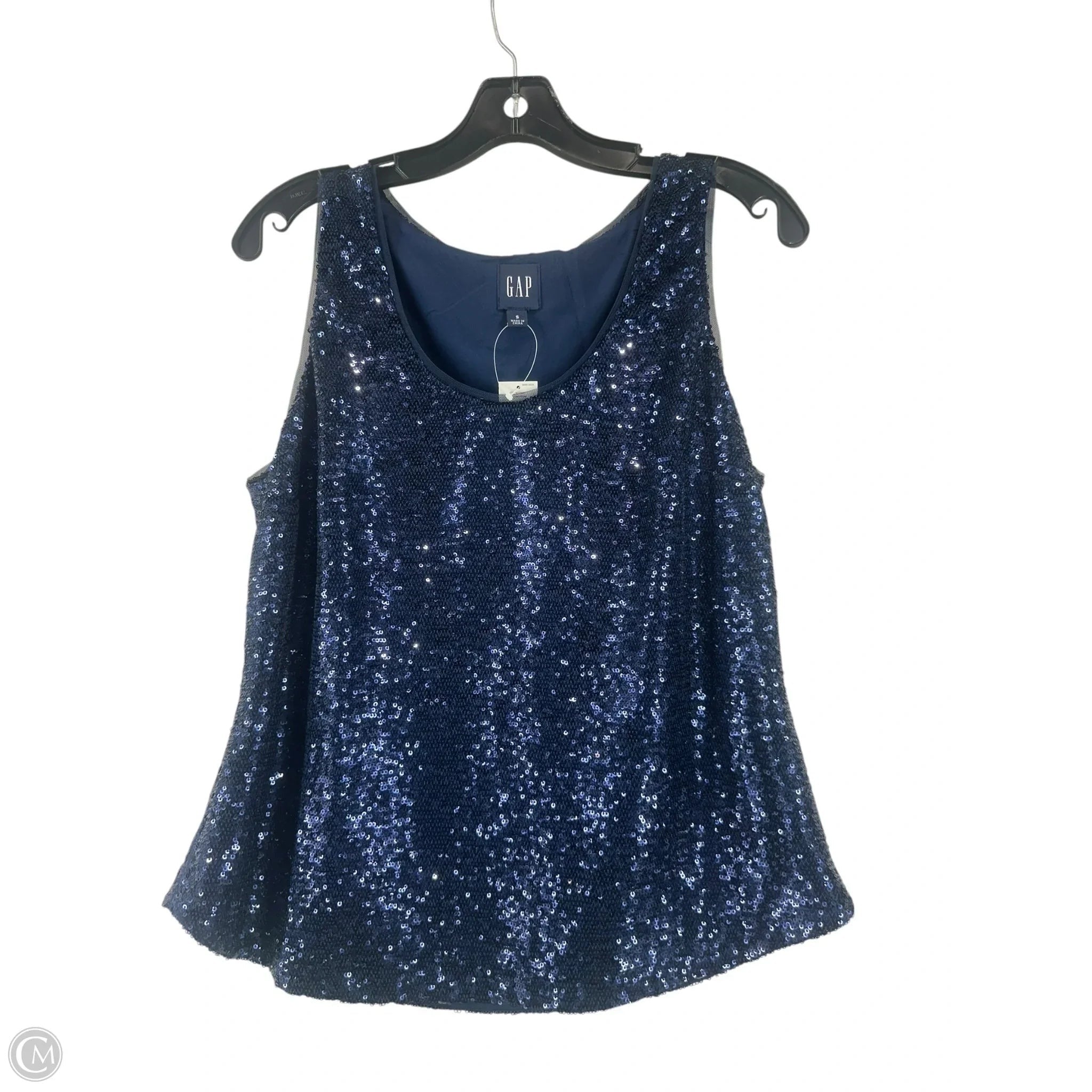 Top Sleeveless By Gap In Blue, Size: S