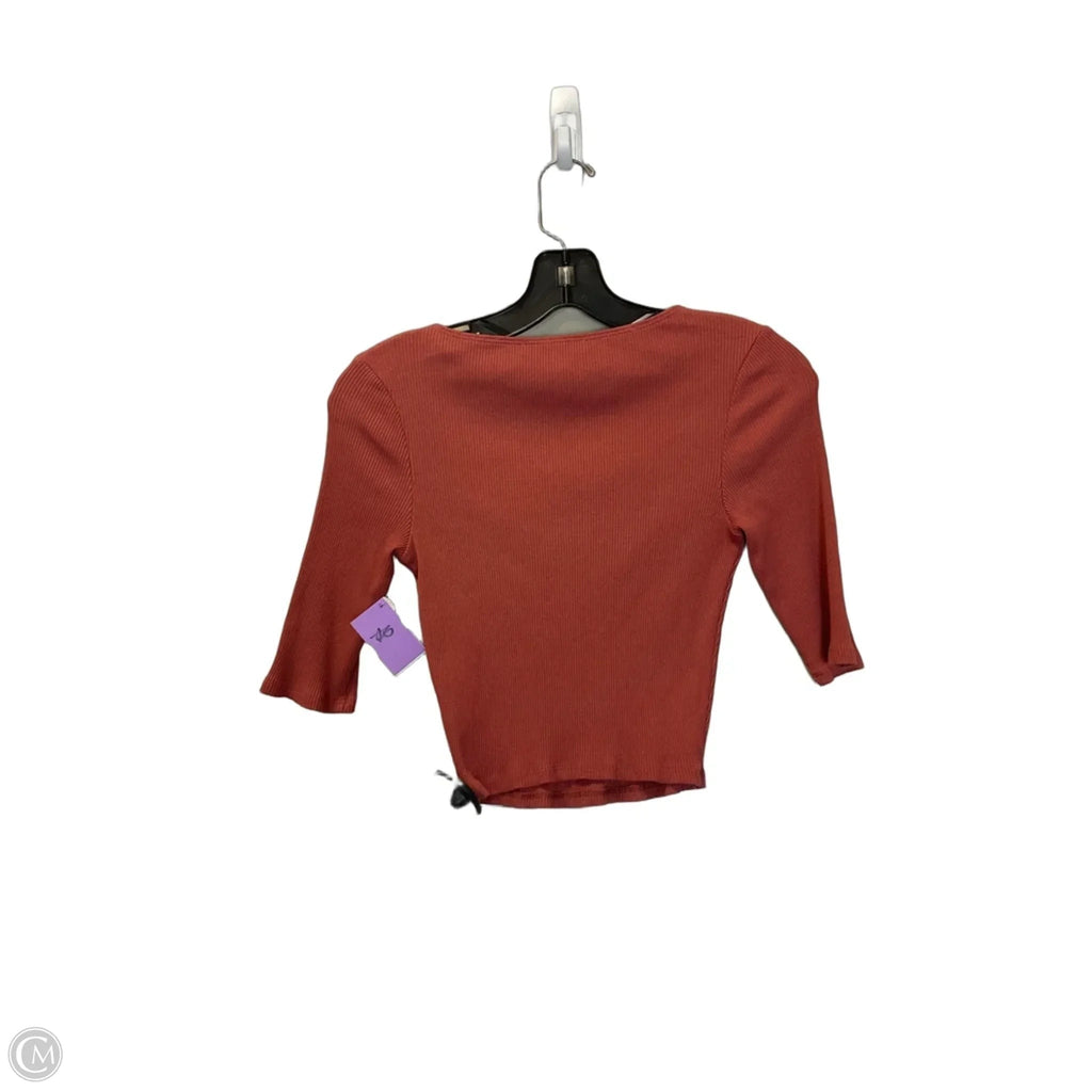 Top Short Sleeve By Express In Red, Size: Sp