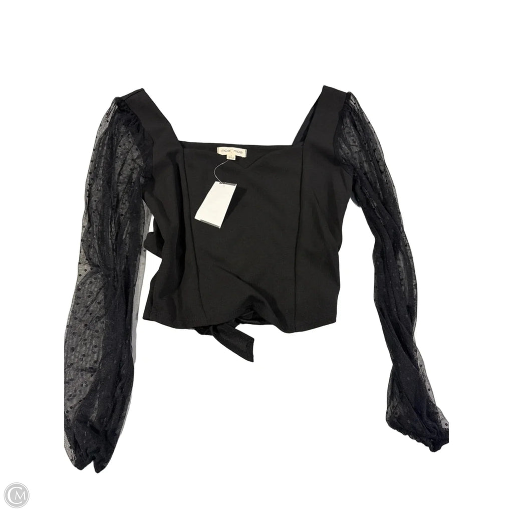 Top Long Sleeve By Moa Moa In Black, Size: S