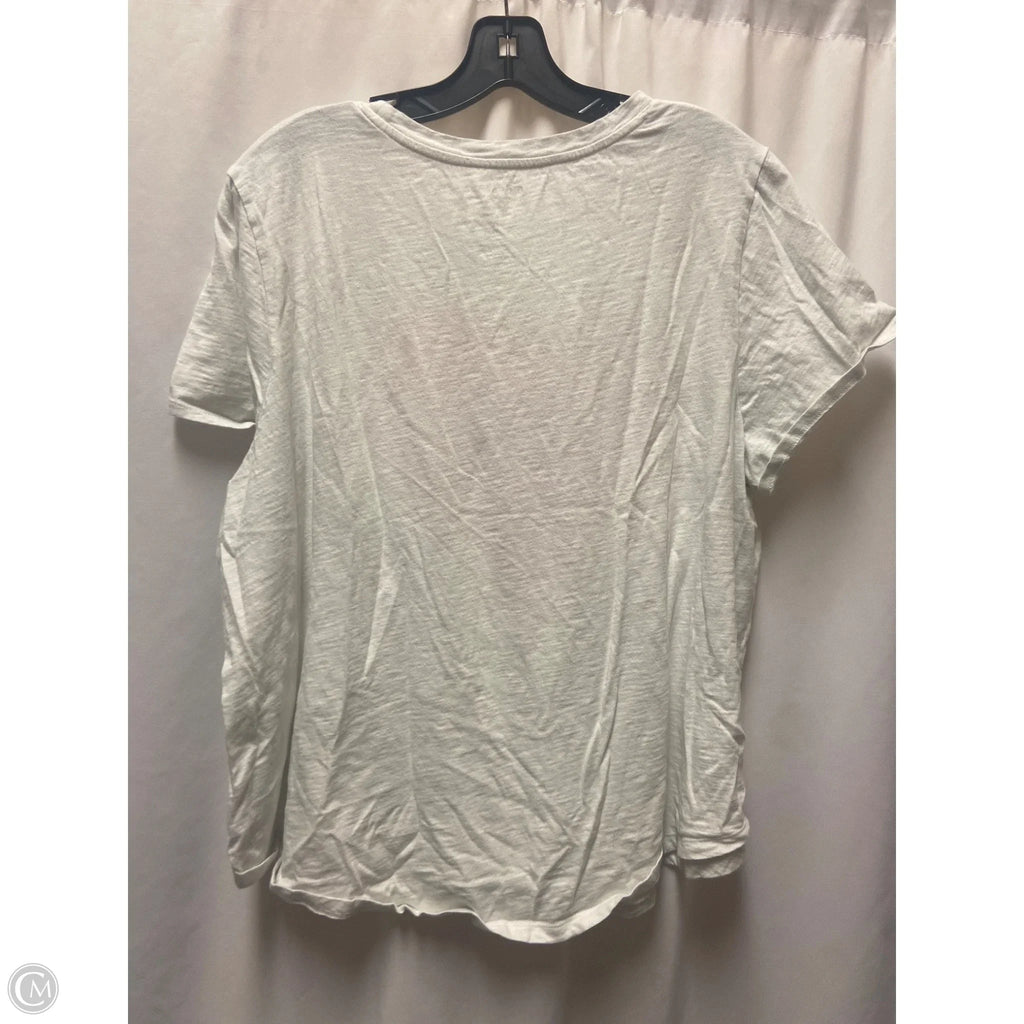 Top Short Sleeve By Old Navy In White, Size: 2x