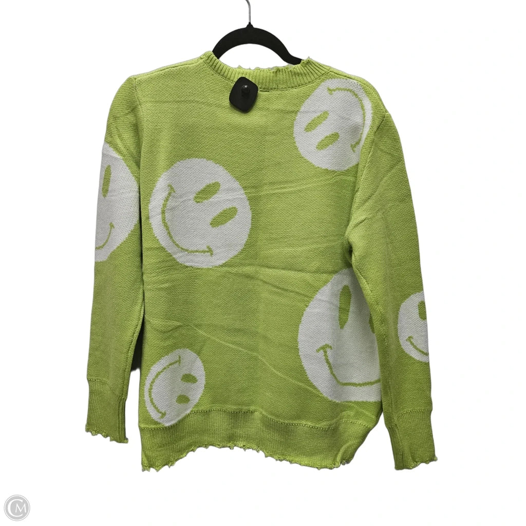 Sweater By Miss Sparkling In Green & White, Size: Xl