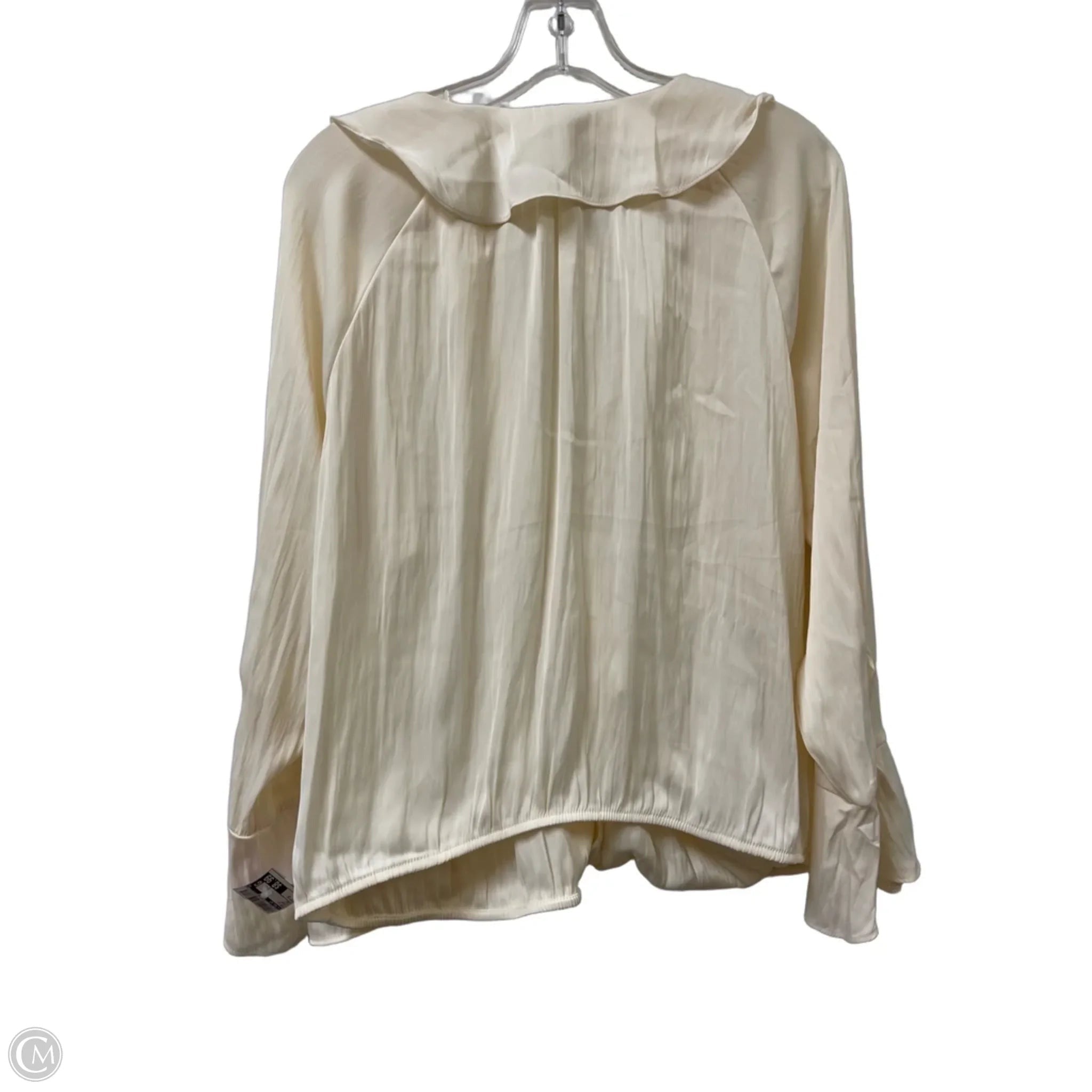 Top Long Sleeve By A New Day In Cream, Size: 1x