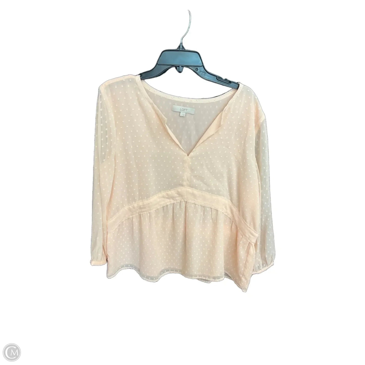 Top Long Sleeve By Loft In Pink, Size: L