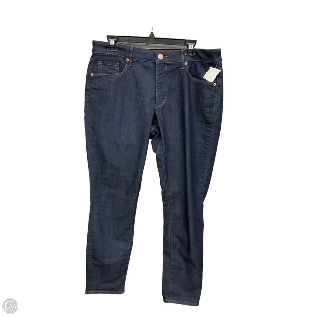 Jeans Straight By Loft In Blue Denim, Size: 12