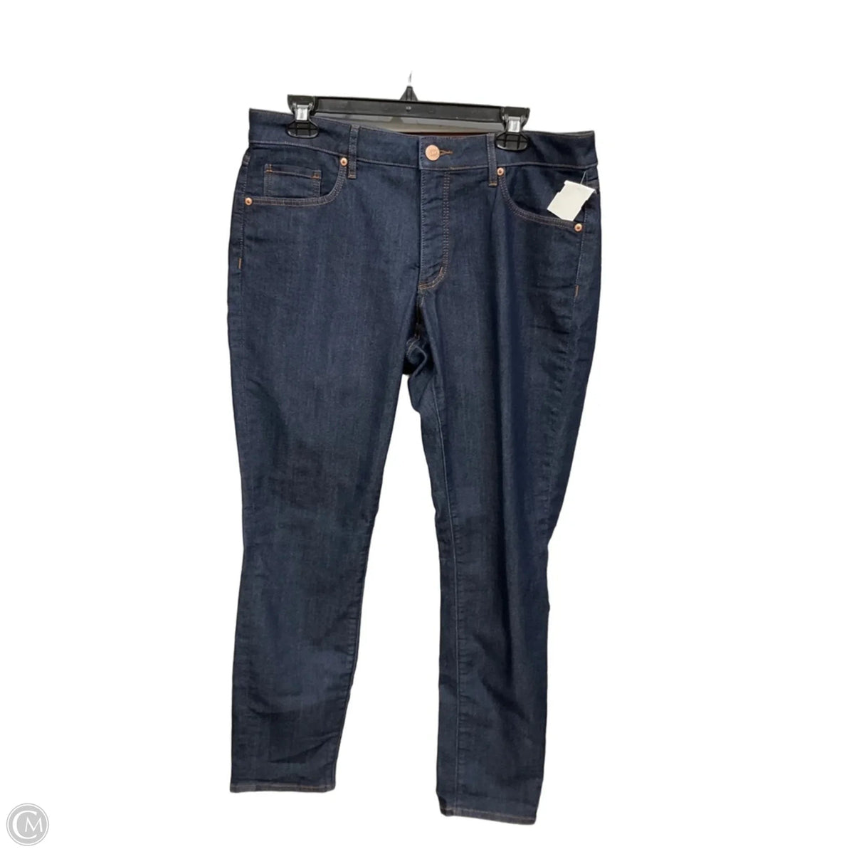 Jeans Straight By Loft In Blue Denim, Size: 12