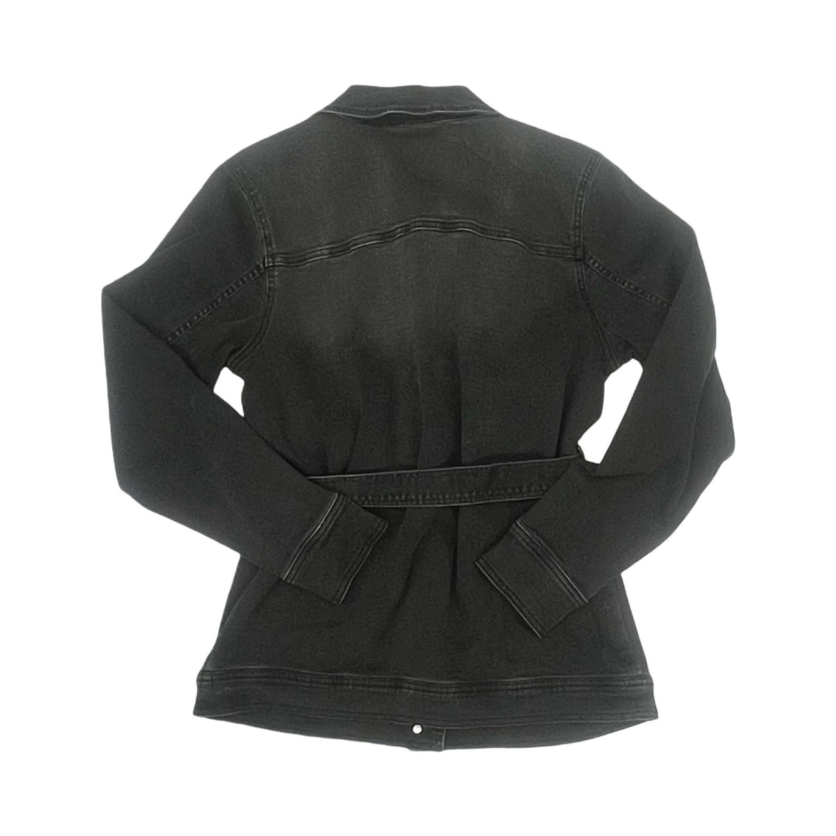 Jacket Denim By Isaac Mizrahi Live Qvc In Black Denim, Size:Xs