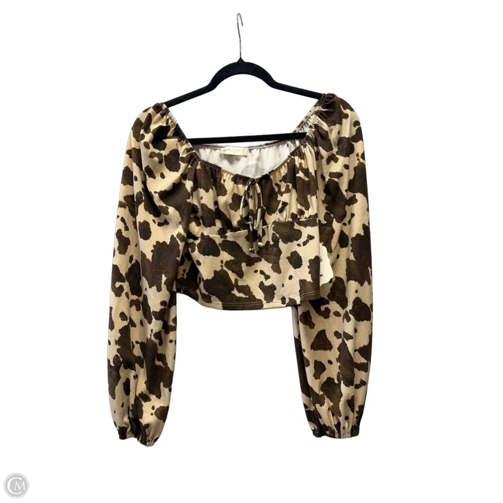 Top Long Sleeve By Altard State In Animal Print, Size: M