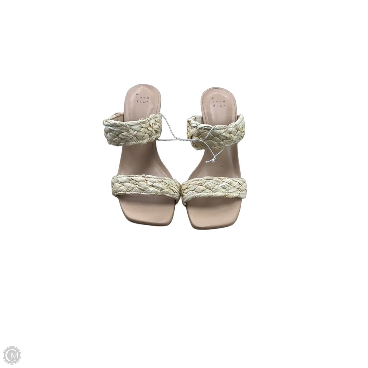 Sandals Heels Block By A New Day In Cream & Tan, Size: 7