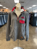 Athletic Sweatshirt Collar By Pressbox In Grey & Red, Size:L