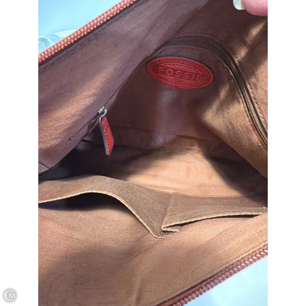 Crossbody Leather By Fossil, Size: Medium