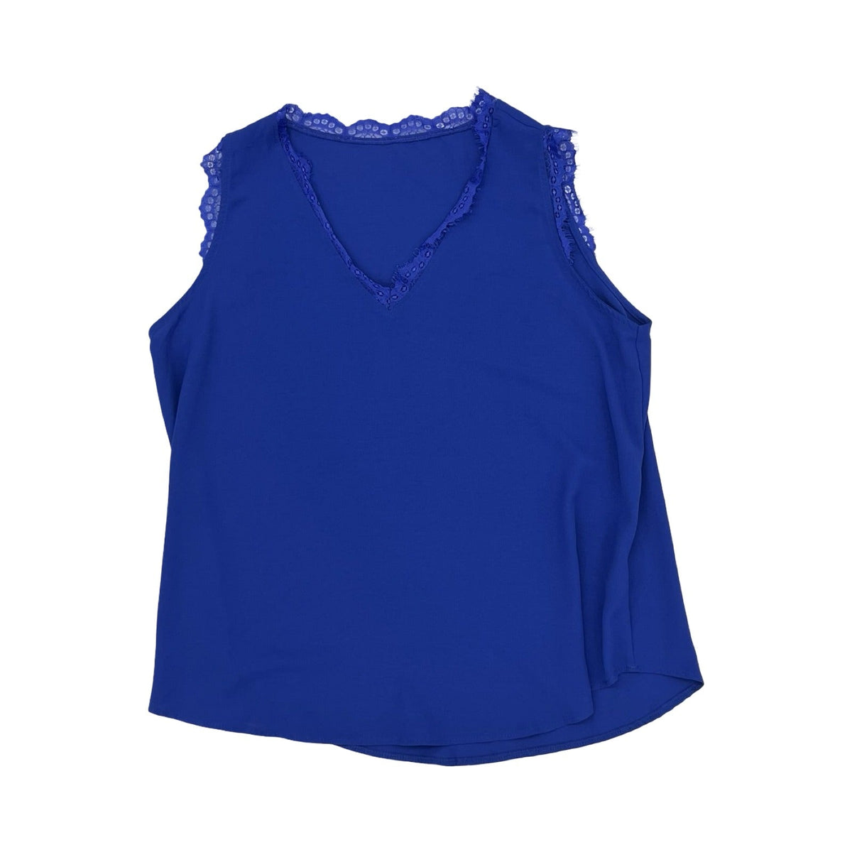 Top Sleeveless By Cme In Blue, Size:2X