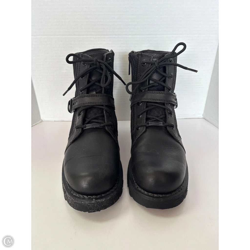 Boots Ankle Flats By Harley Davidson In Black, Size: 9