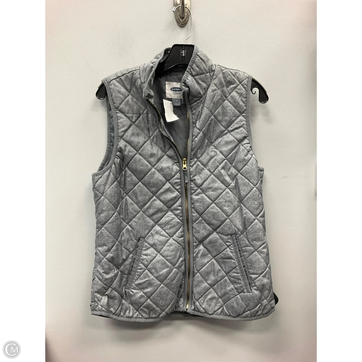 Vest Puffer & Quilted By Old Navy In Grey, Size: M
