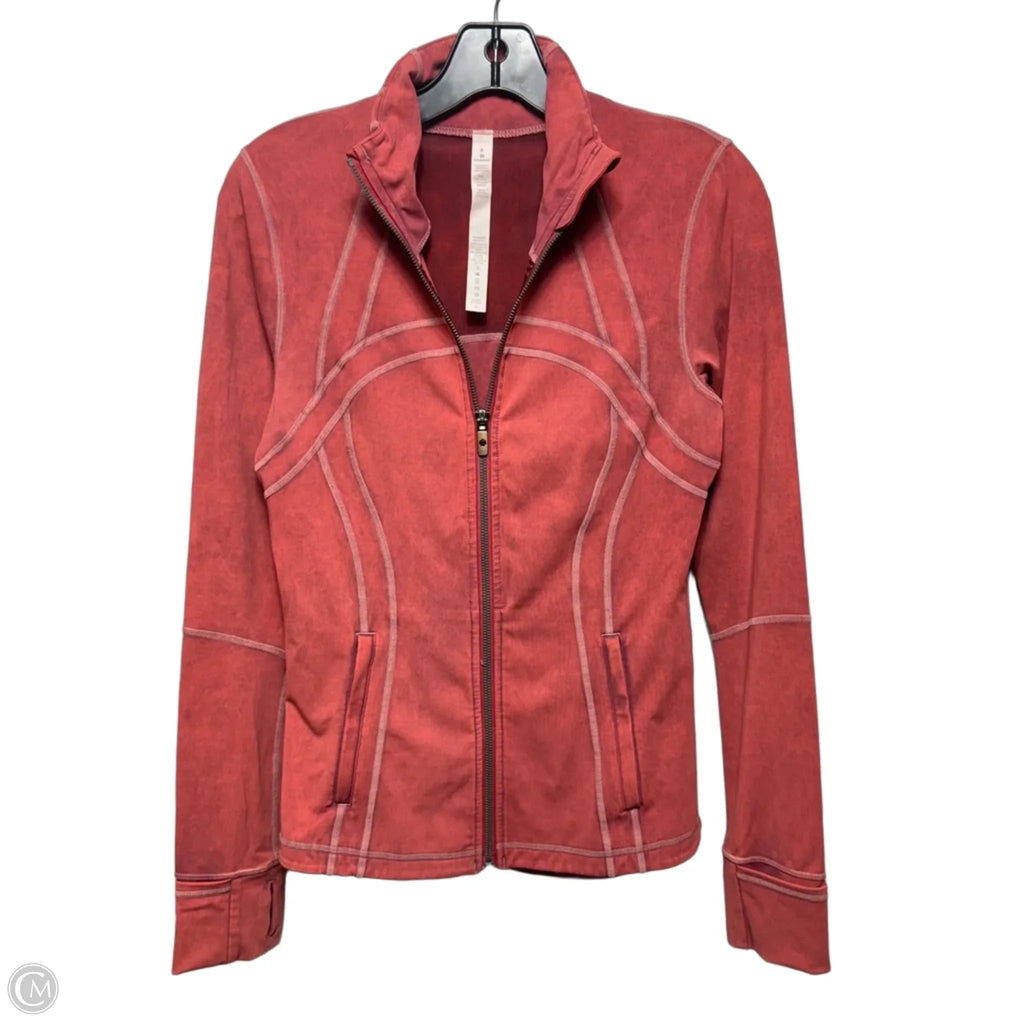 Athletic Jacket By Lululemon In Red, Size: S