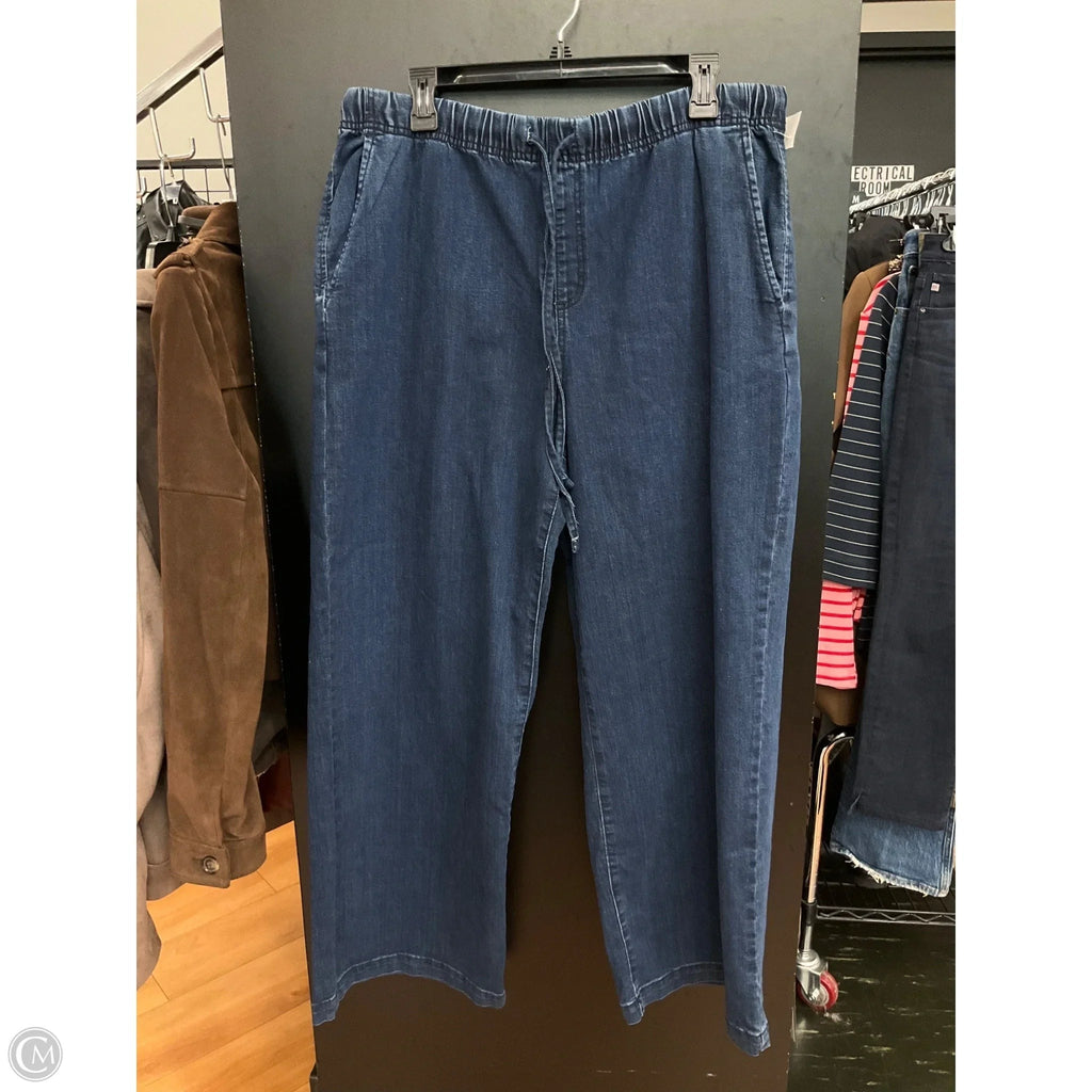 Jeans Wide Leg By Style And Company In Blue Denim, Size: 14p