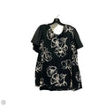 Top Short Sleeve By Cato In Black & Cream, Size: 2x