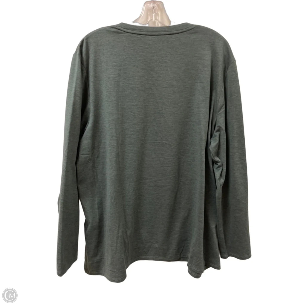 Top Long Sleeve By Chicos In Green, Size: 1x