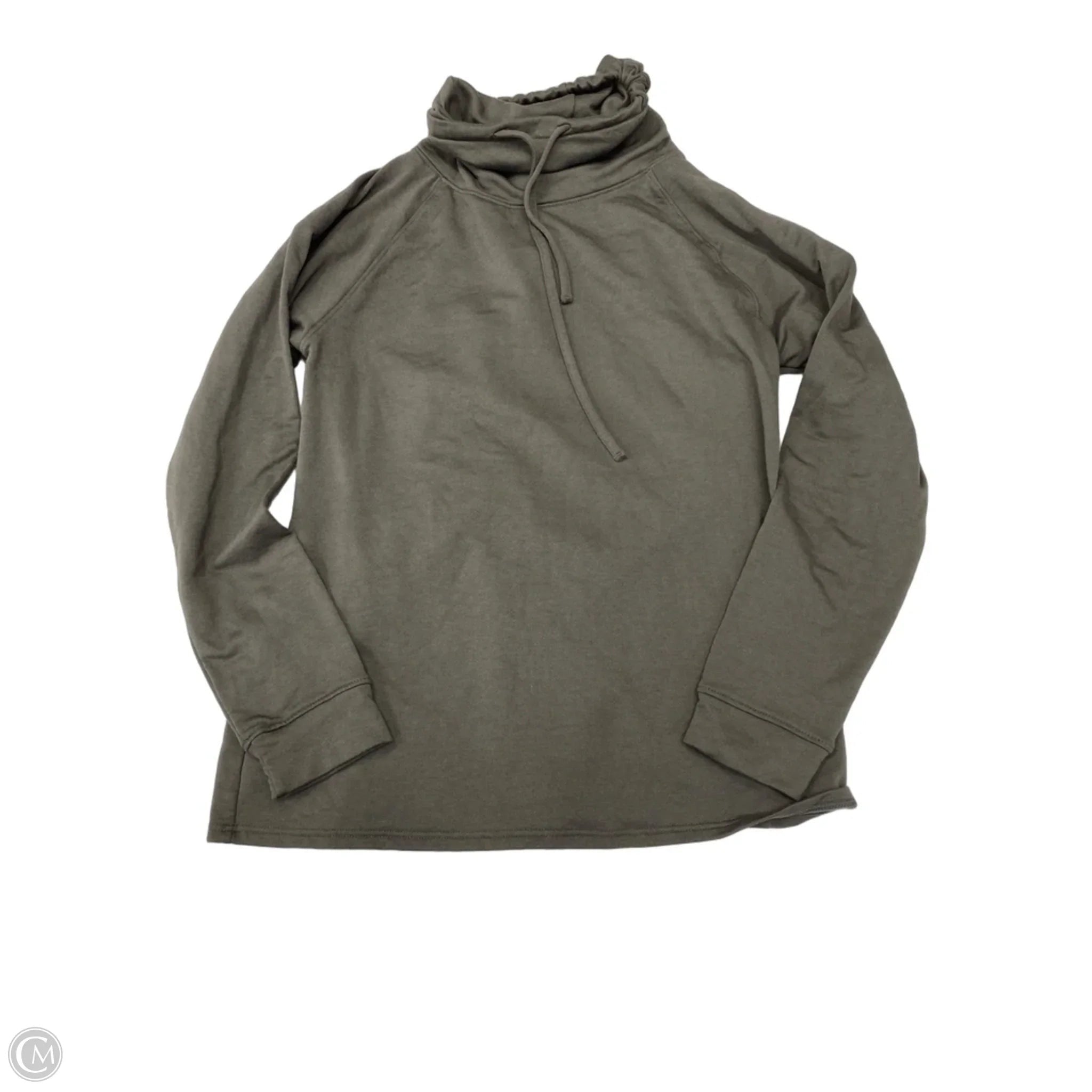 Athletic Top Long Sleeve Collar By 32 Degrees In Grey, Size: S