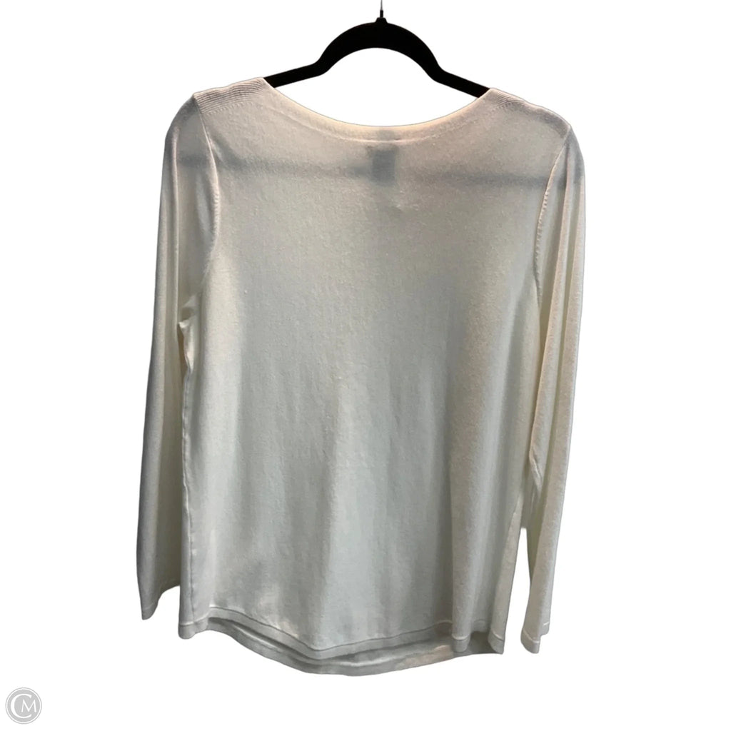 Sweater By Chicos In White, Size: M