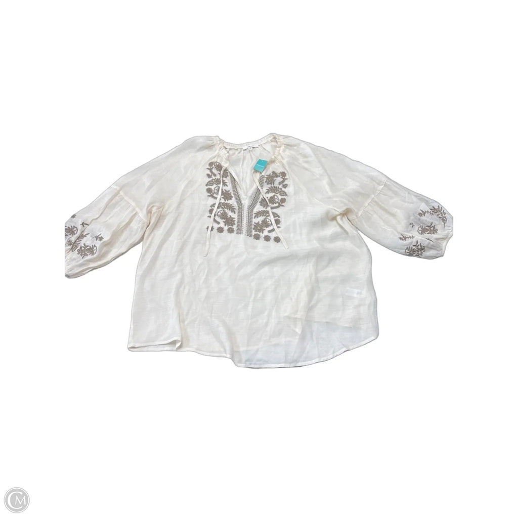 Top Long Sleeve By Maurices In Cream, Size: L