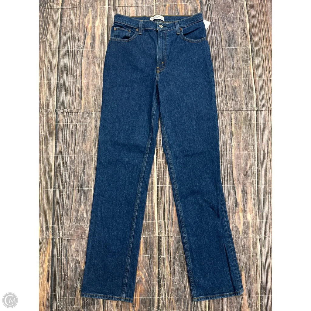 Jeans Straight By Abercrombie And Fitch In Blue Denim, Size: 4l