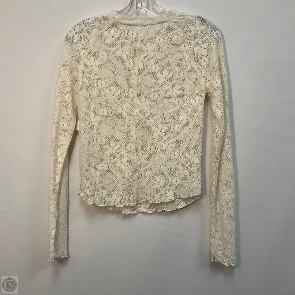 Top Long Sleeve By Free People In Cream, Size: S