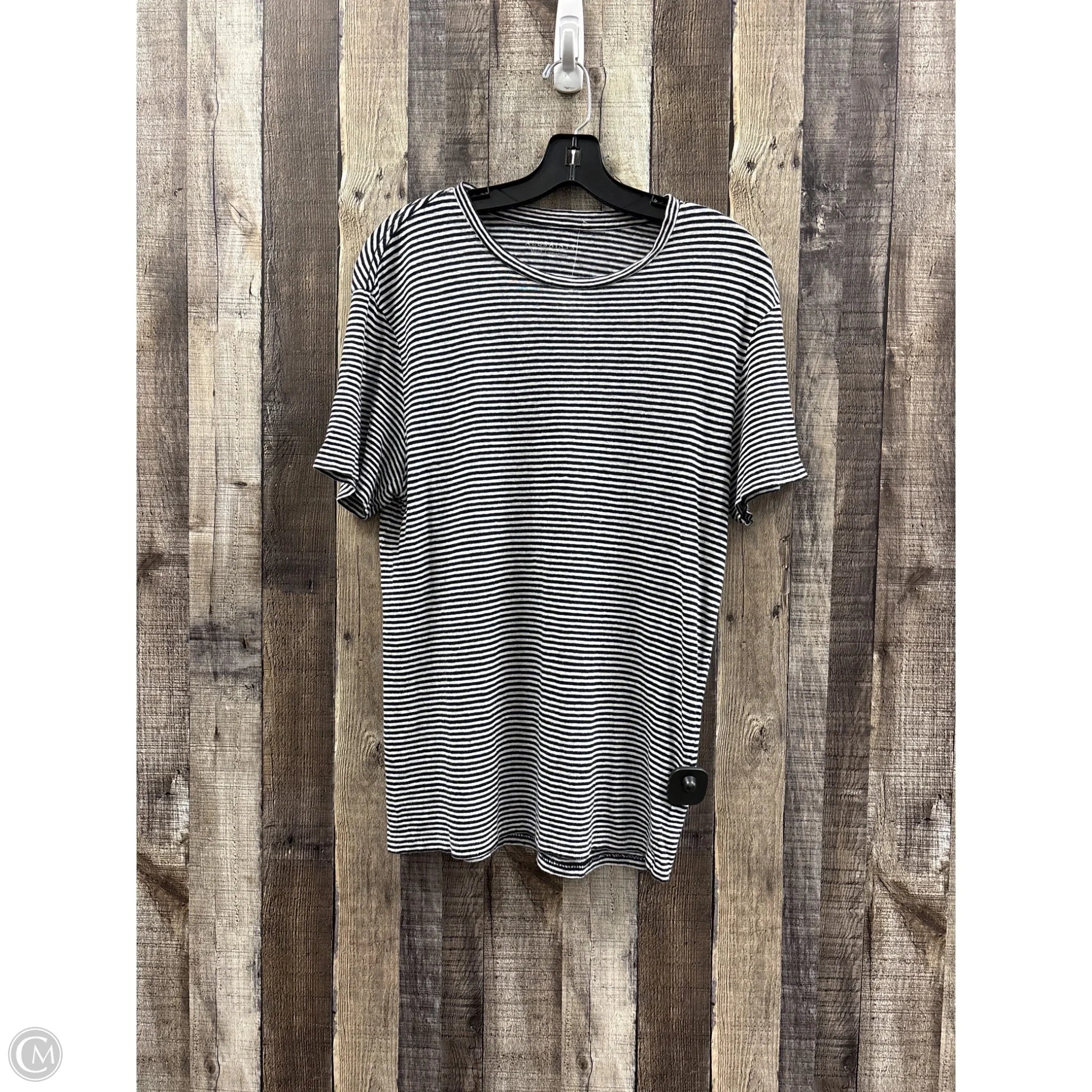 Top Long Sleeve Designer By All Saints In Striped Pattern, Size: S