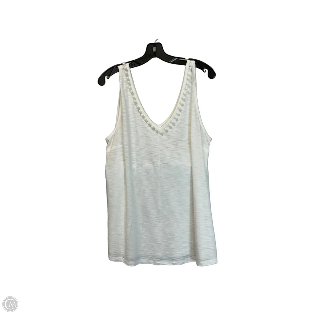 Top Sleeveless Designer By Lilly Pulitzer In White, Size: Xl