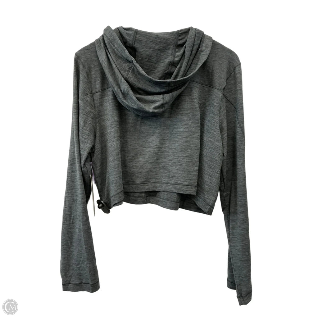 Athletic Top Long Sleeve Collar By 90 Degrees By Reflex In Grey, Size: L