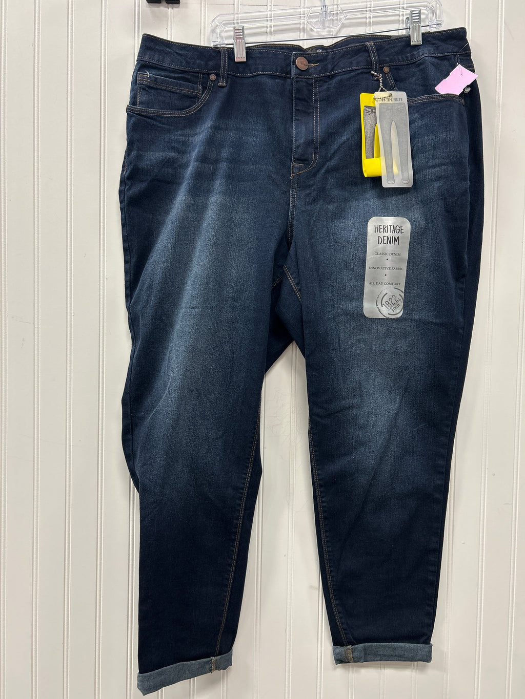 Jeans Skinny By 1822 Denim In Blue Denim, Size:22 NWT