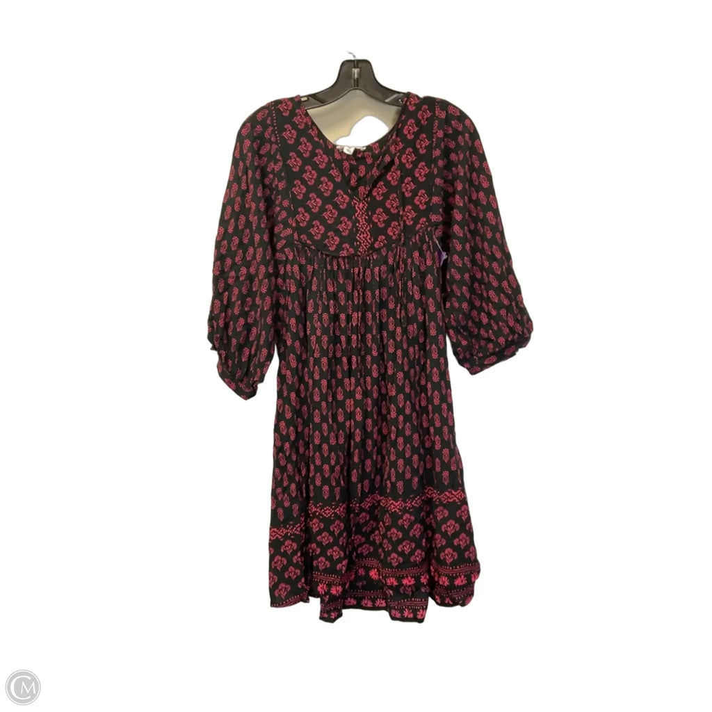 Dress Casual Midi By Beachlunchlounge In Black & Pink, Size: Xl
