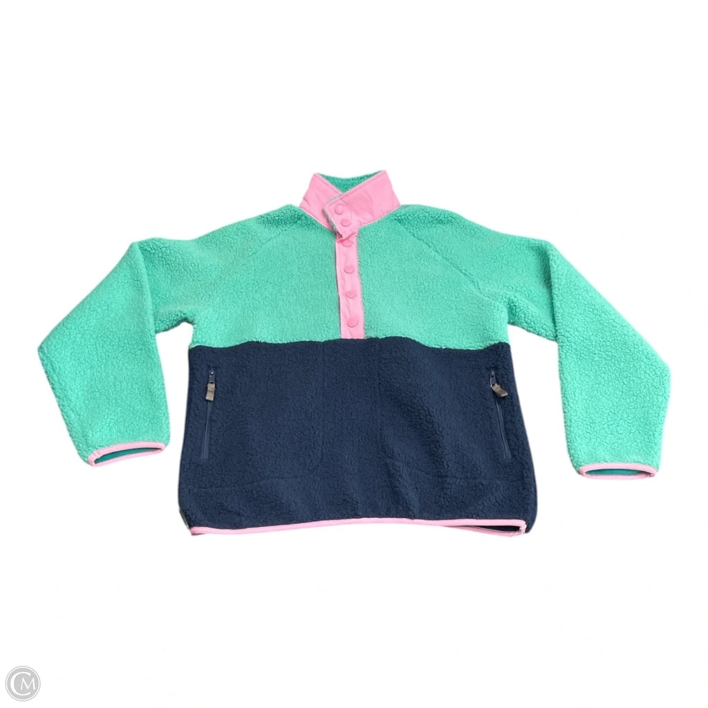 Jacket Fleece By Clothes Mentor In Green & Pink, Size: M