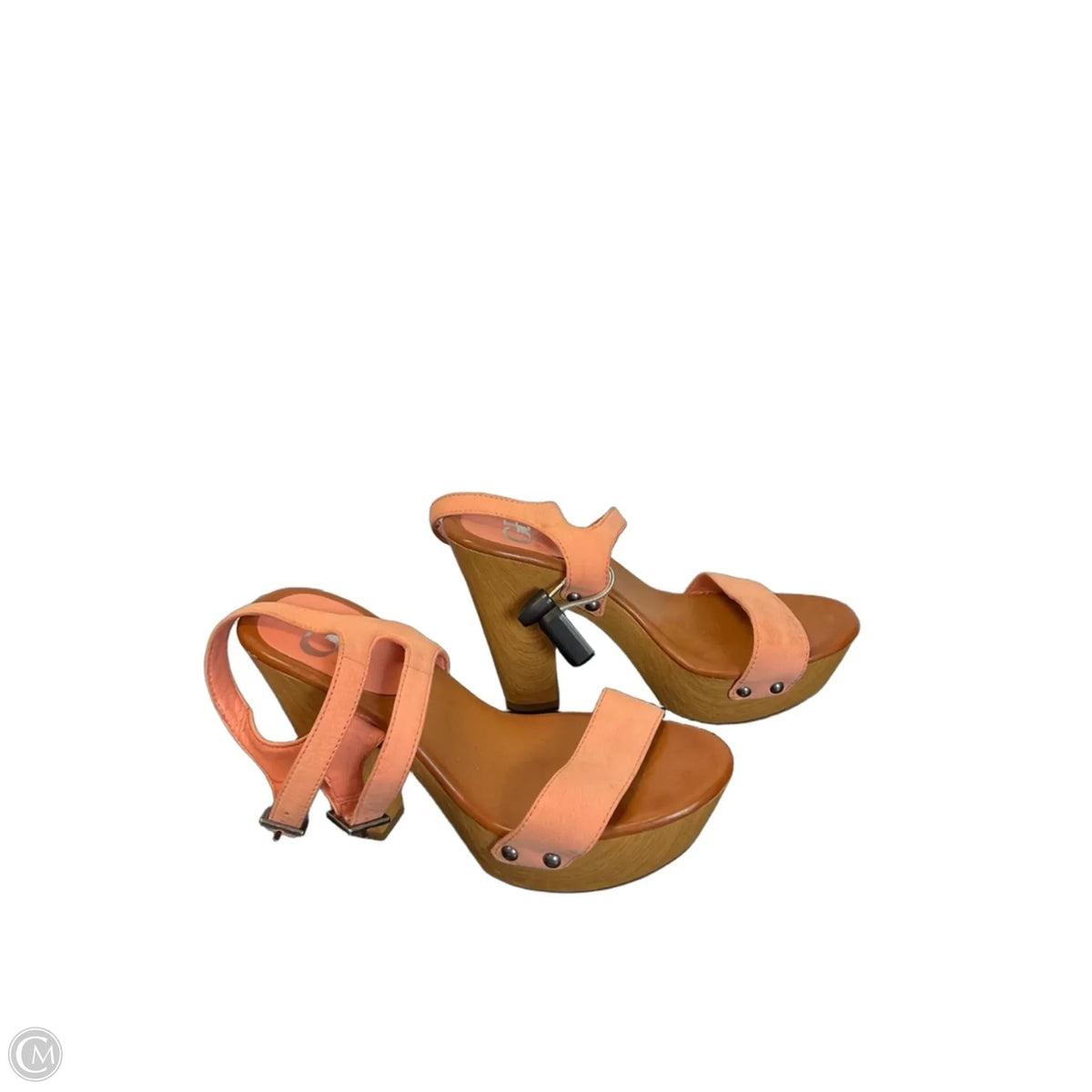 Sandals Heels Block By Gianni Bini In Pink, Size: 7